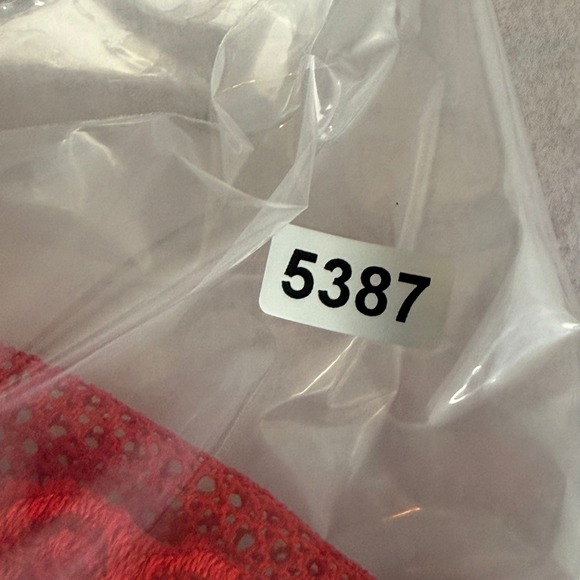 Just Sexy Lingerie Red Halter Bra Lace Mesh Bow Detail Size 3X - Picture 6 of 6